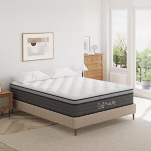 Mubulily King Mattress,8 Inch Hybrid Mattress in a Box with Gel Memory Foam,Motion Isolation Individually Wrapped Pocket Coils Mattress,Pressure Relief,Medium Firm Support,CertiPUR-US.