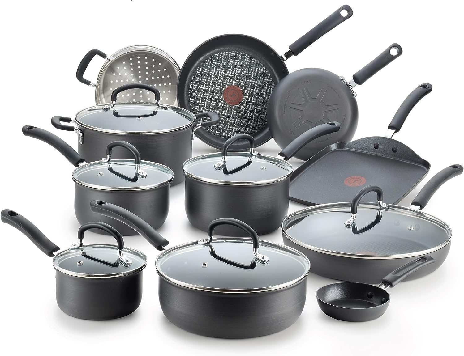 T-fal Ultimate Hard Anodized Nonstick Cookware Set 17 Piece